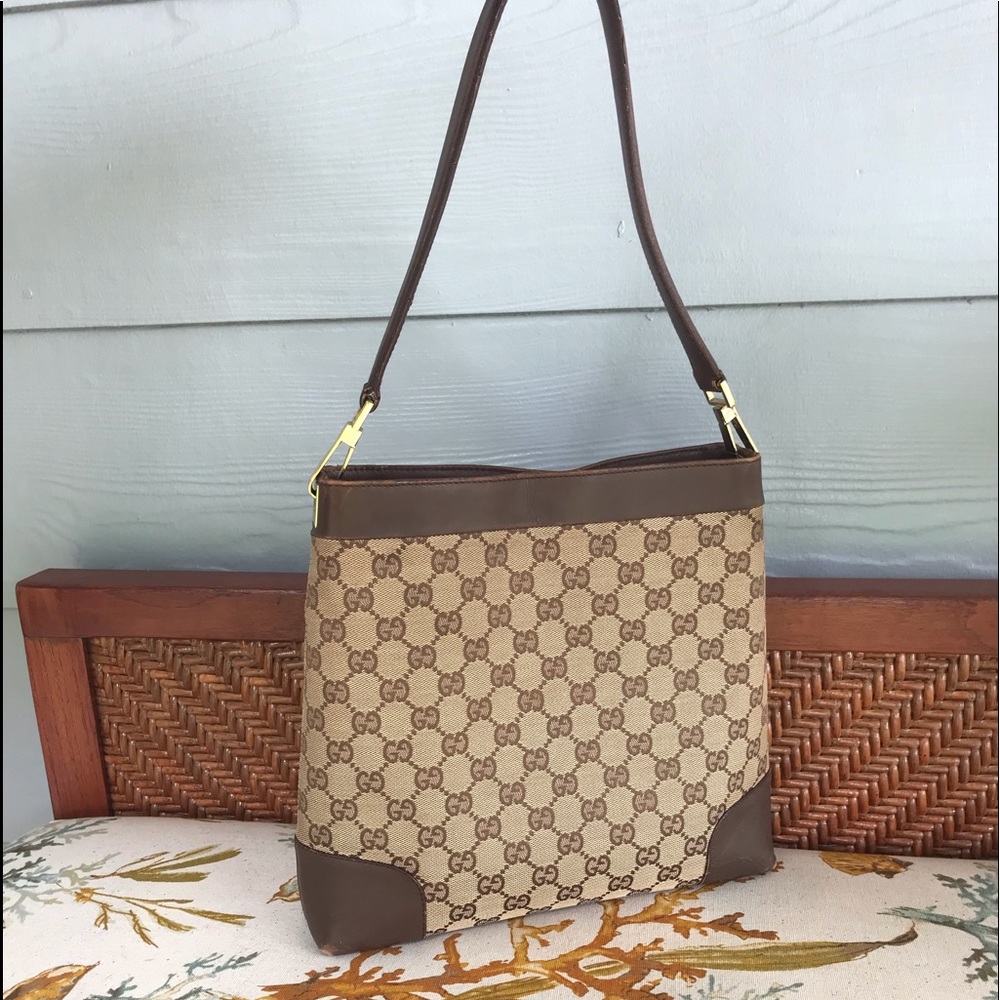 Gucci Brown canvas handbag